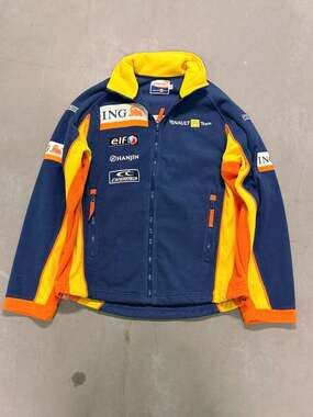 Vintage Renault F1 Team ING Official Full-Zip Fleece Jacket